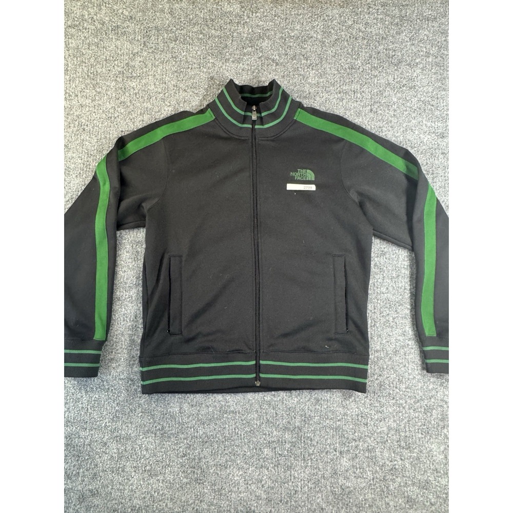 The North Face X2 Series Men's M Black Green Full Zip Track Jacket Striped